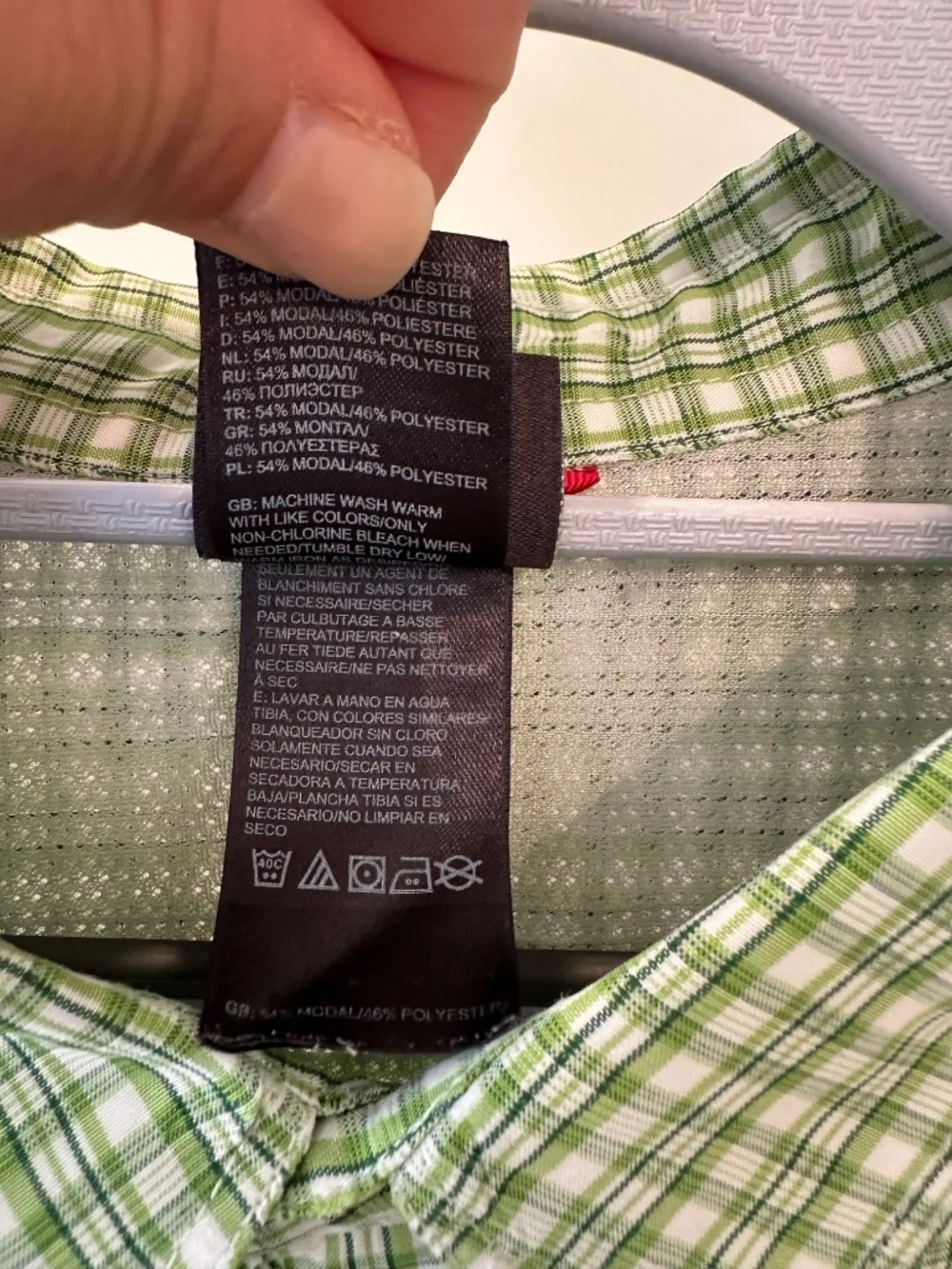 The North Face green plaid shirt - Men's XL